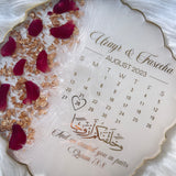 Calendar Plaque - Red Petal