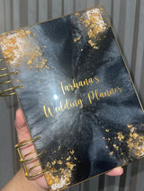 Black and Grey Marbled Notebook CraftsbyNahima