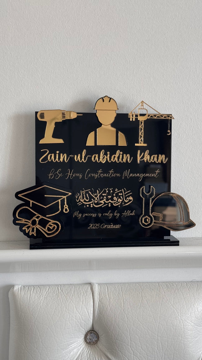 Graduation Subject Character Theme Plaque