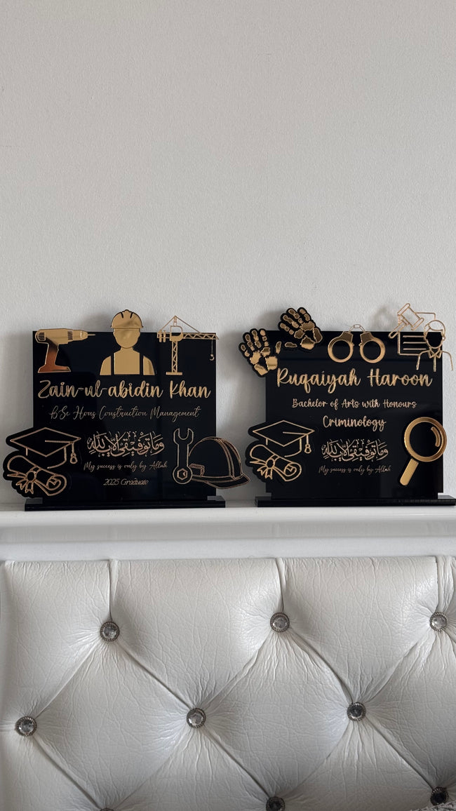 Graduation Subject Character Theme Plaque