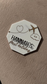 My First Holiday Plaque - Personalised