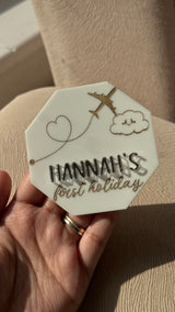 My First Holiday Plaque - Personalised