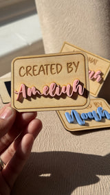 Personalised Children's Name Fridge Magnet - Look What I Created/ Created By