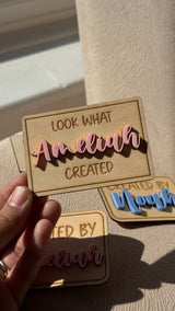 Personalised Children's Name Fridge Magnet - Look What I Created/ Created By