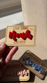 Personalised Children's Name Fridge Magnet - Look What I Created/ Created By