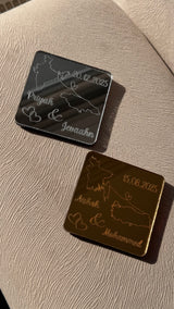 Personalised Acrylic Couples Country Magnet