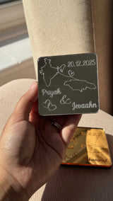 Personalised Acrylic Couples Country Magnet