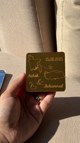 Personalised Acrylic Couples Country Magnet