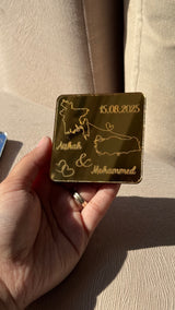 Personalised Acrylic Couples Country Magnet
