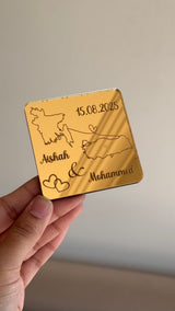 Personalised Acrylic Couples Country Magnet