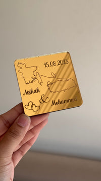 Personalised Acrylic Couples Country Magnet