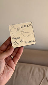 Personalised Acrylic Couples Country Magnet