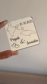 Personalised Acrylic Couples Country Magnet