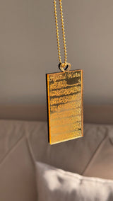 Ayatul Kursi Car Ornament – Rectangular Design