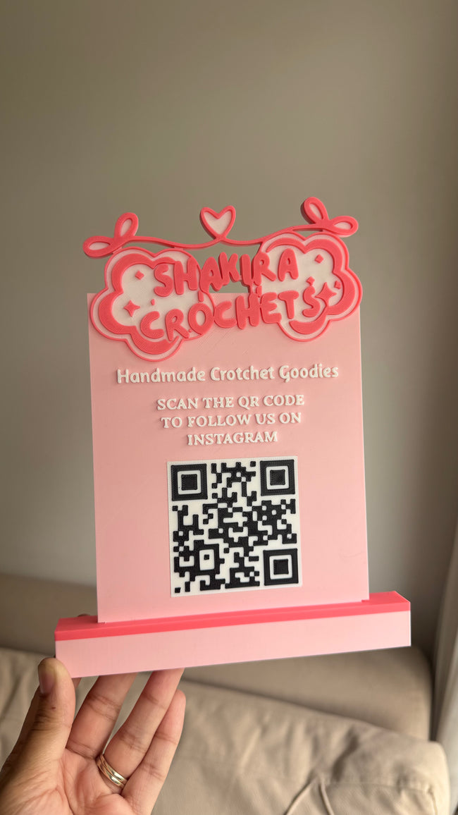 3D Printed Business QR Sign