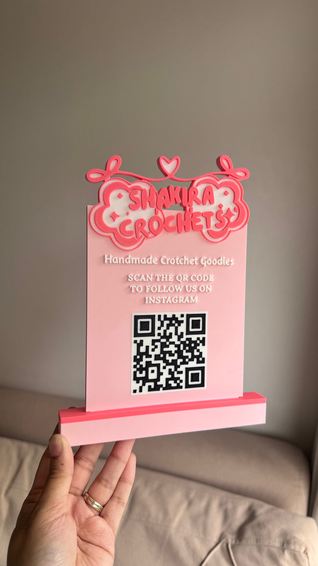 3D Printed Business QR Sign
