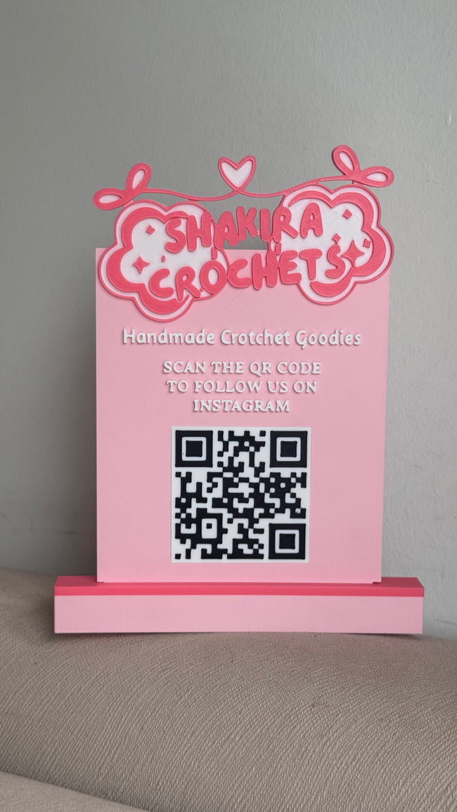 3D Printed Business QR Sign