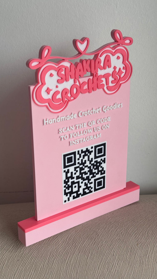 3D Printed Business QR Sign