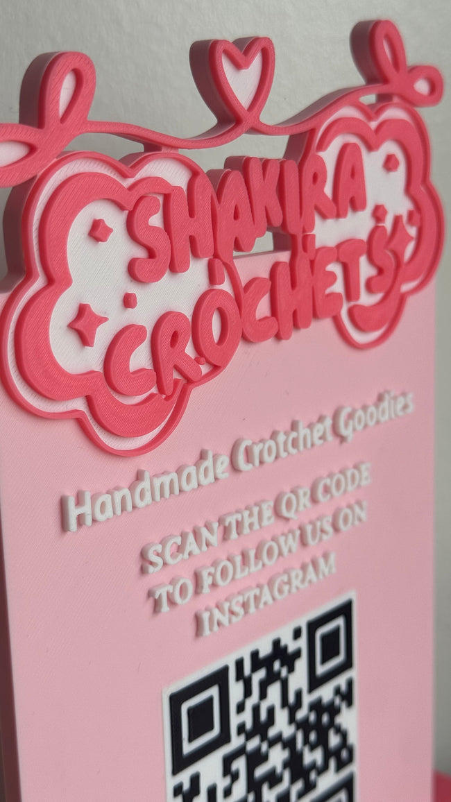 3D Printed Business QR Sign