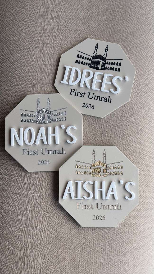 My First Umrah Plaque - Engraved Matte Acrylic