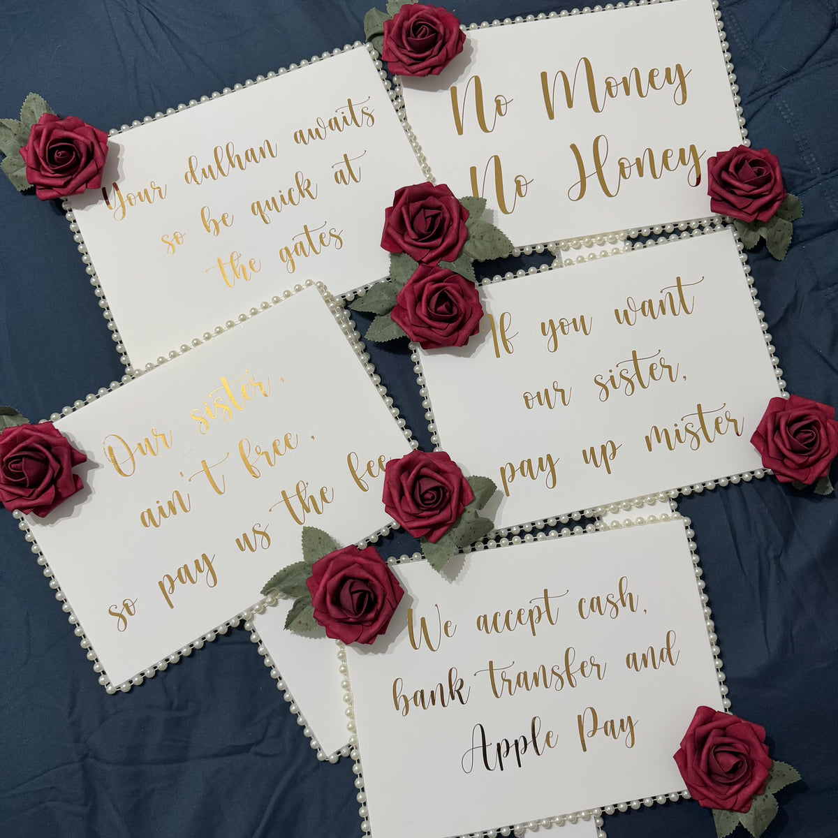 Gate Signs and Bridal Contract - Faux Rose– CraftsbyNahima