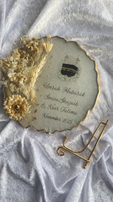 Umrah Mubarak 3D Floral Plaques - 8inch