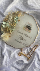 Umrah Mubarak 3D Floral Plaques - 8inch