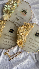 Umrah Mubarak 3D Floral Plaques - 8inch