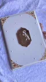 3D Monogram Leather Nikkah Nama Set