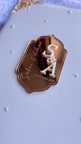 3D Monogram Leather Nikkah Nama Set