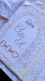 3D Monogram Leather Nikkah Nama Set