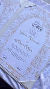 3D Monogram Leather Nikkah Nama Set