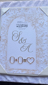 3D Monogram Leather Nikkah Nama Set