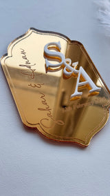 3D Monogram Leather Nikkah Nama Set