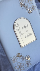 Floral Monogram Leather Nikkah Nama Set