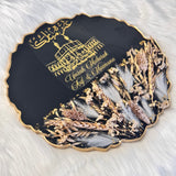 Umrah Mubarak Black 3D Floral Plaque - 10inch