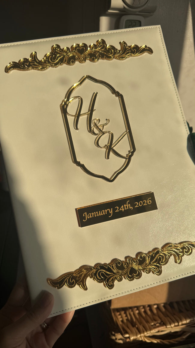 Monogram Leather Nikkah Nama Set