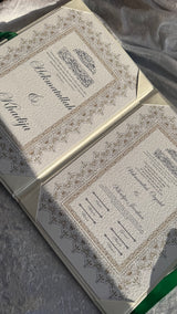 Monogram Leather Nikkah Nama Set