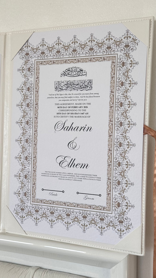 Monogram Leather Nikkah Nama Set