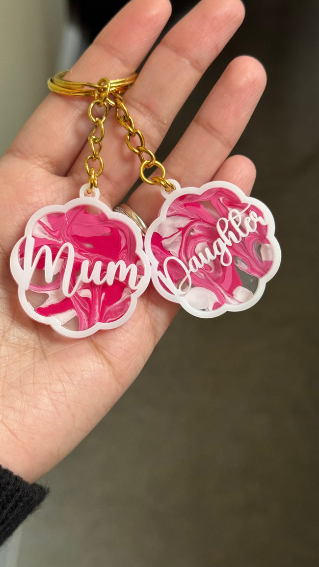 Acrylic Laser Cut 3D keychains