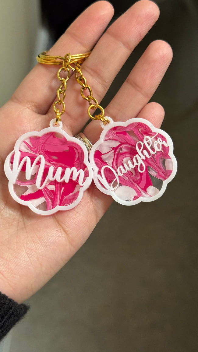 Acrylic Laser Cut 3D keychains