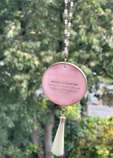 Pink Beaded Car Hanging Ornament