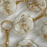 Baby breaths/ Gypsophillia Personalised Keychains/ Keyring