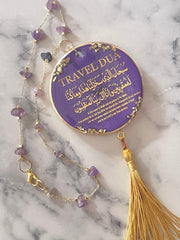 Premium Amethyst Car Hanging Ornament - Travel Dua