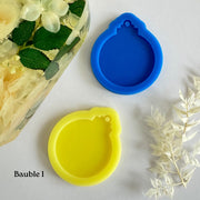 Bauble and Star Keyring, Ornament Silicone Mould - Resin, Jesmonite