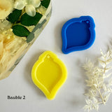 Bauble and Star Keyring, Ornament Silicone Mould - Resin, Jesmonite