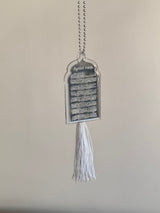 Silver Mirrored Acrylic Ayatul Kursi Hanging Ornament