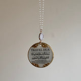 White and Gold Travel Dua Hanging Car Ornament