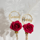 Red Rose Nikkah Pens - Wedding, Bridal - Custom, Personalised