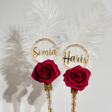 Red Rose Nikkah Pens - Wedding, Bridal - Custom, Personalised